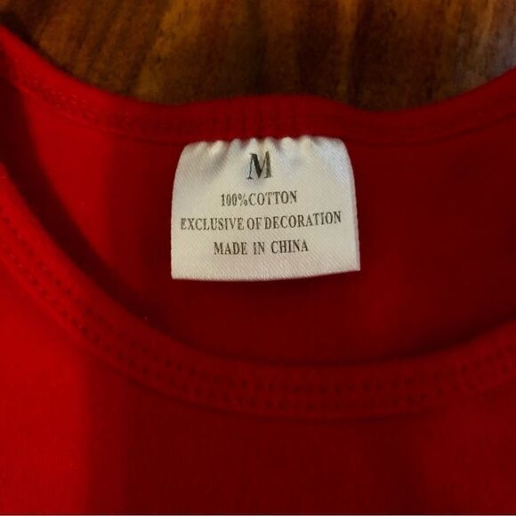 Stripey Candy Cane Santa Infinity Scarf with Red Long Sleeved Size Medium - Picture 5 of 13